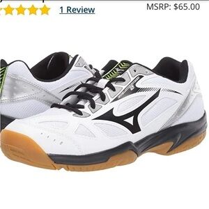Mizuno Women’s White and Black Athletic Volleyball Shoe size 10